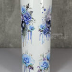 skull with pink & purple roses gothic print 20oz straight tumbler (copy)