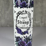 strange unusual purple roses cameo gothic print 20oz straight tumbler
