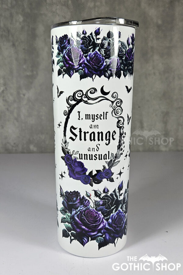 strange unusual purple roses cameo gothic print 20oz straight tumbler