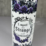 strange unusual purple roses cameo gothic print 20oz straight tumbler