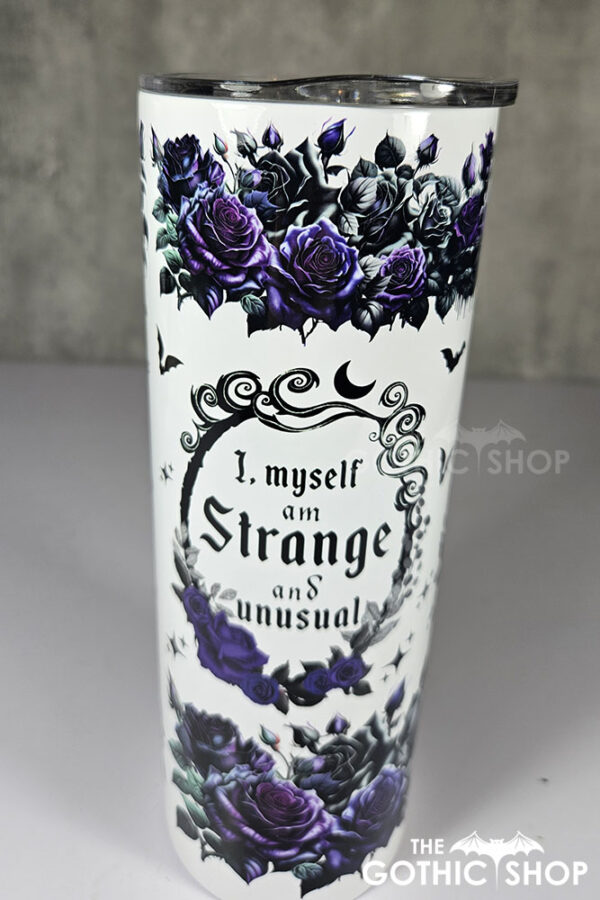strange unusual purple roses cameo gothic print 20oz straight tumbler
