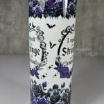 strange unusual purple roses cameo gothic print 20oz straight tumbler