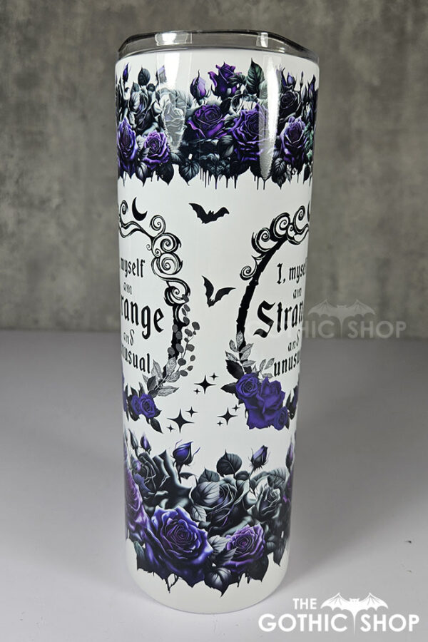 strange unusual purple roses cameo gothic print 20oz straight tumbler