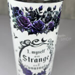 strange unusual purple roses cameo gothic print 20oz straight tumbler