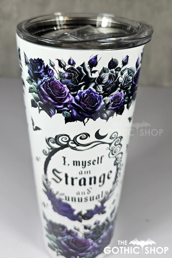 strange unusual purple roses cameo gothic print 20oz straight tumbler