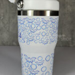bat bubbles spooky babe gothic print 20oz travel tumbler