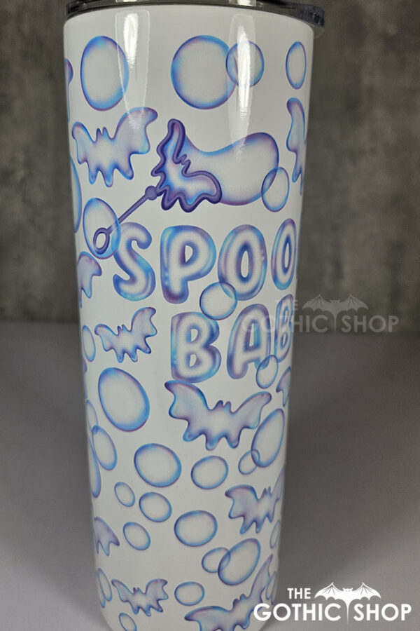 bat bubbles spooky babe 20oz straight tumbler