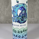 grim reaper on moon swing enjoy the ride 20oz straight tumbler