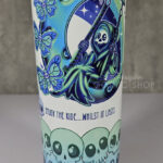 grim reaper on moon swing enjoy the ride 20oz straight tumbler