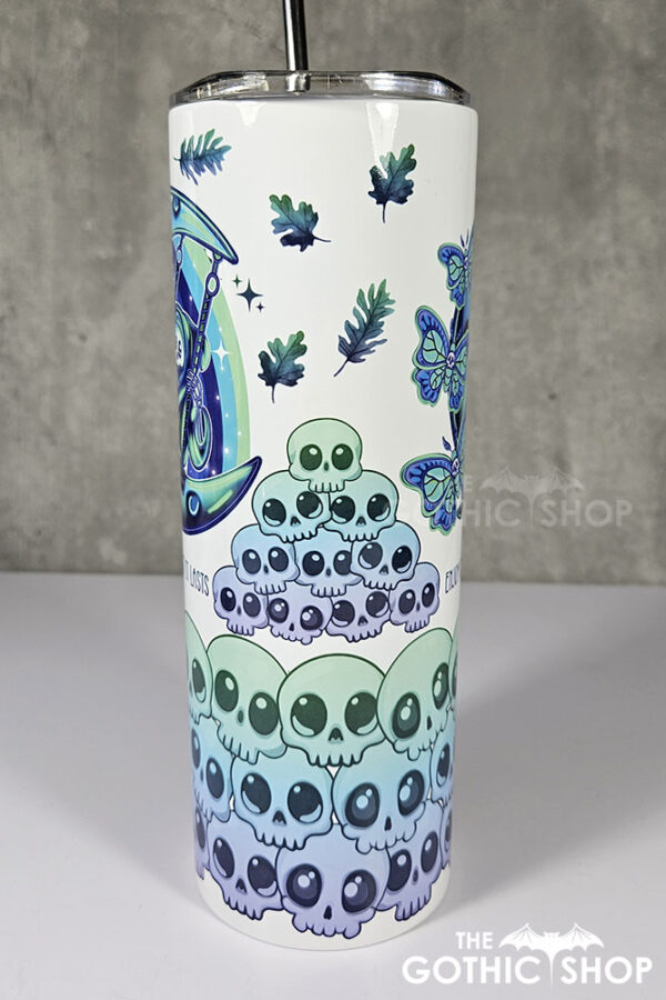grim reaper on moon swing enjoy the ride 20oz straight tumbler