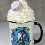 grim reaper on moon swing gothic print mug