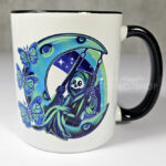 grim reaper on moon swing gothic print mug
