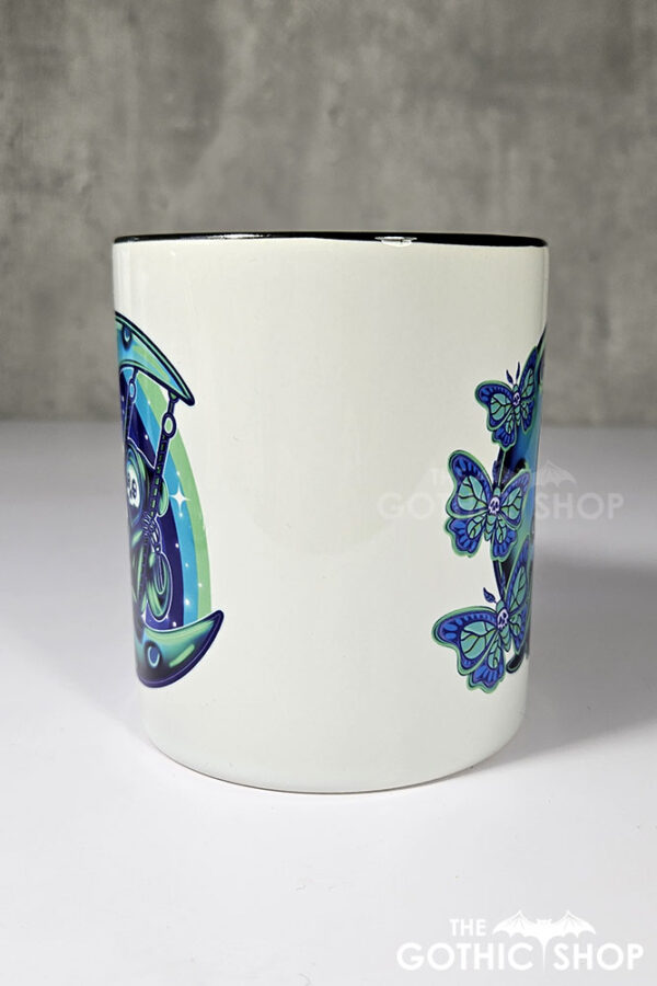 grim reaper on moon swing gothic print mug