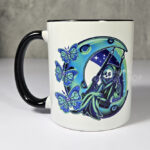 grim reaper on moon swing gothic print mug