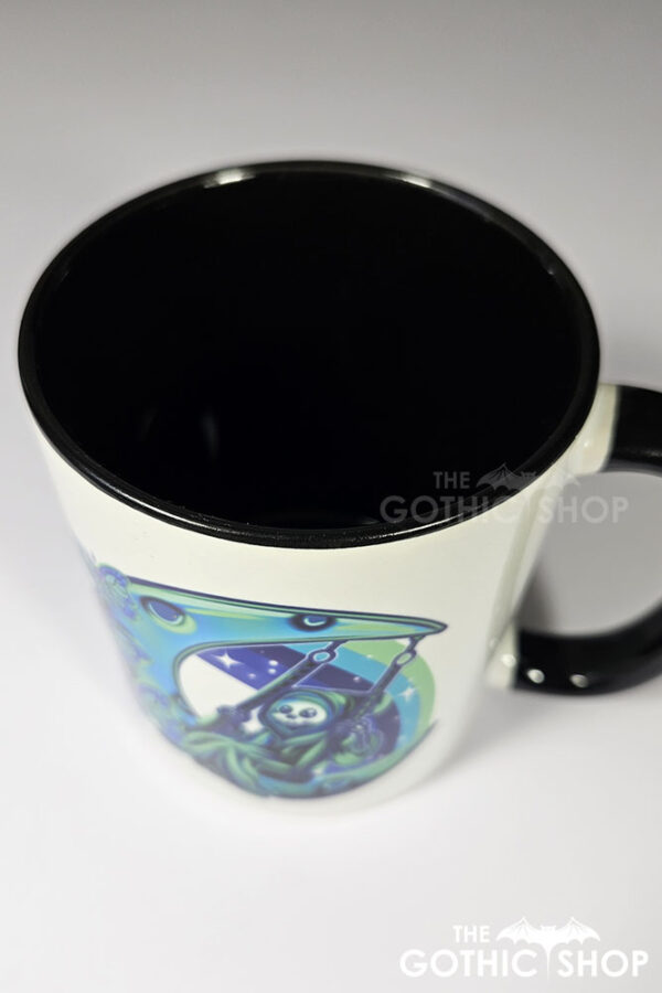 grim reaper on moon swing gothic print mug