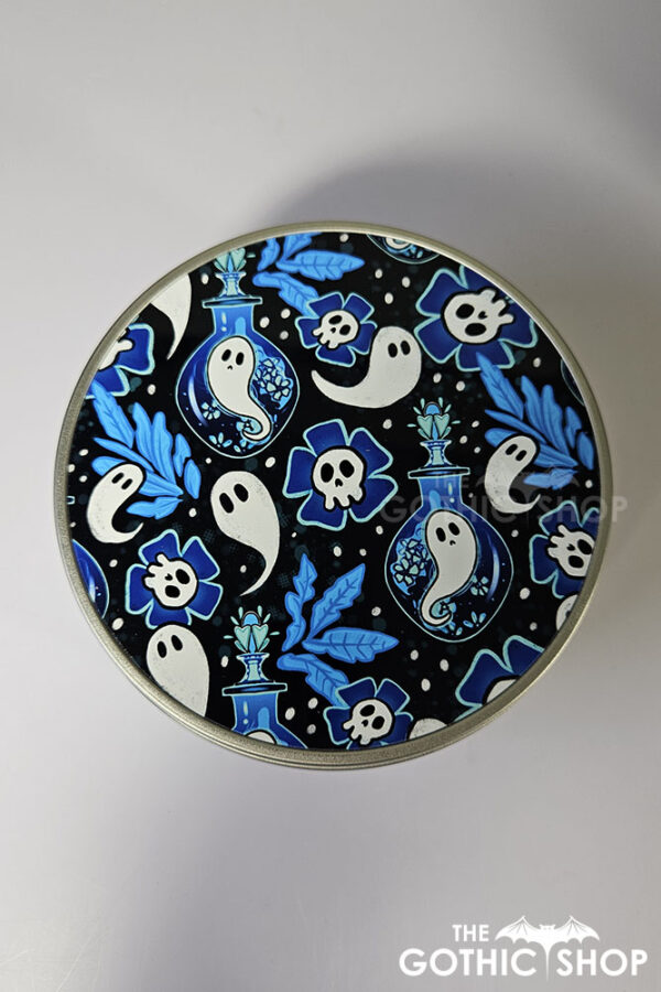 ghost potions gothic print keepsake round tin