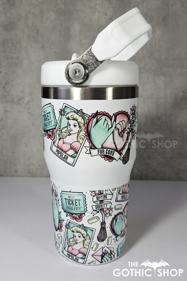 wicked tatz gothic print 20oz travel tumbler