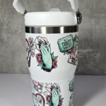 wicked tatz gothic print 20oz travel tumbler