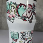 wicked tatz gothic print 20oz travel tumbler