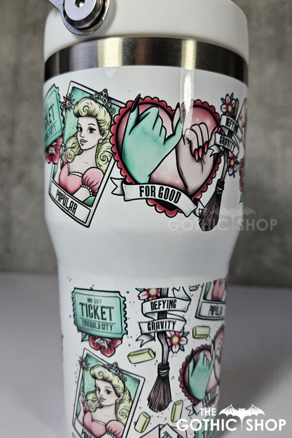 wicked tatz gothic print 20oz travel tumbler