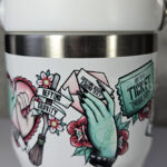 wicked tatz gothic print 20oz travel tumbler