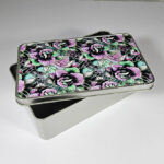 wicked pink & green roses gothic keepsake rectangular tin