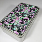 wicked pink & green roses gothic keepsake rectangular tin