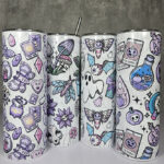 natural oddities skull flowers & mushrooms 20oz straight tumbler