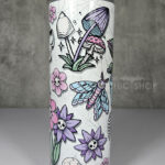 natural oddities skull flowers & mushrooms 20oz straight tumbler