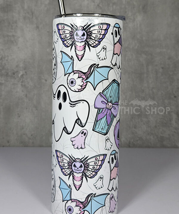 creepy pastel halloween ghosites gothic 20oz straight tumbler