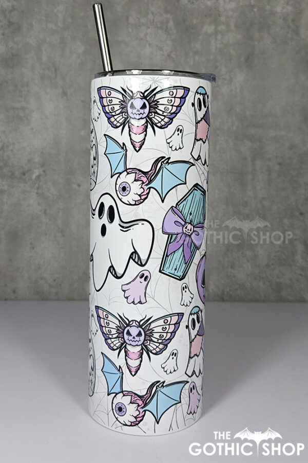 creepy pastel halloween ghosites gothic 20oz straight tumbler