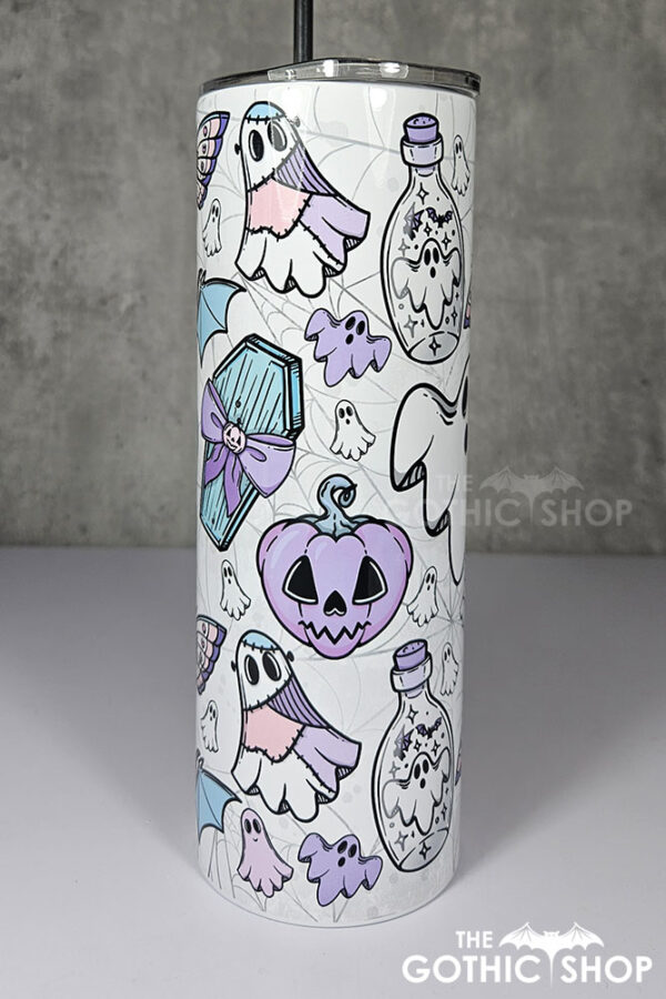 creepy pastel halloween ghosites gothic 20oz straight tumbler