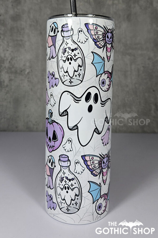 creepy pastel halloween ghosites gothic 20oz straight tumbler