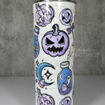 pastel halloween purple pumpkins gothic 20oz straight tumbler