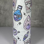 pastel halloween purple pumpkins gothic 20oz straight tumbler