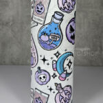 pastel halloween purple pumpkins gothic 20oz straight tumbler
