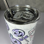 pastel halloween purple pumpkins gothic 20oz straight tumbler