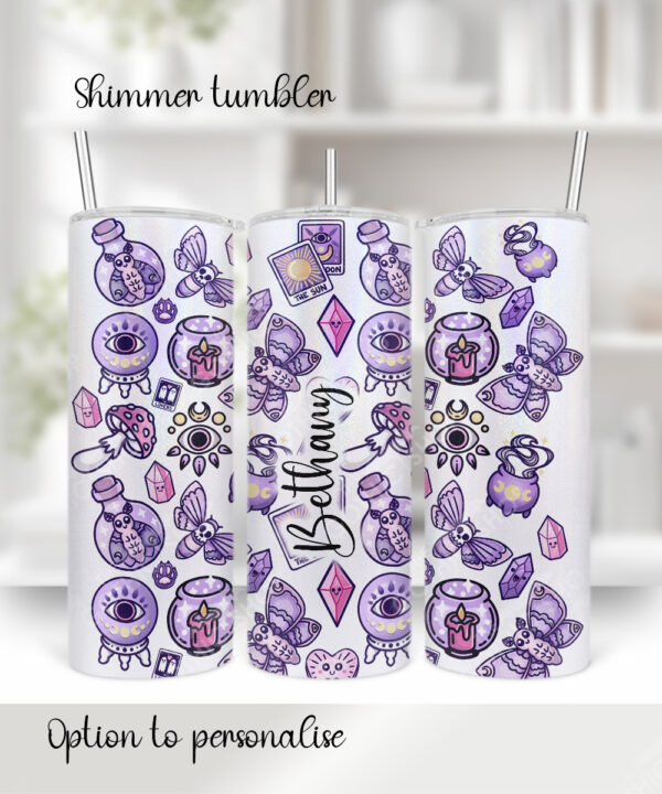 pastel kawaii witch purple gothic 20oz straight tumbler