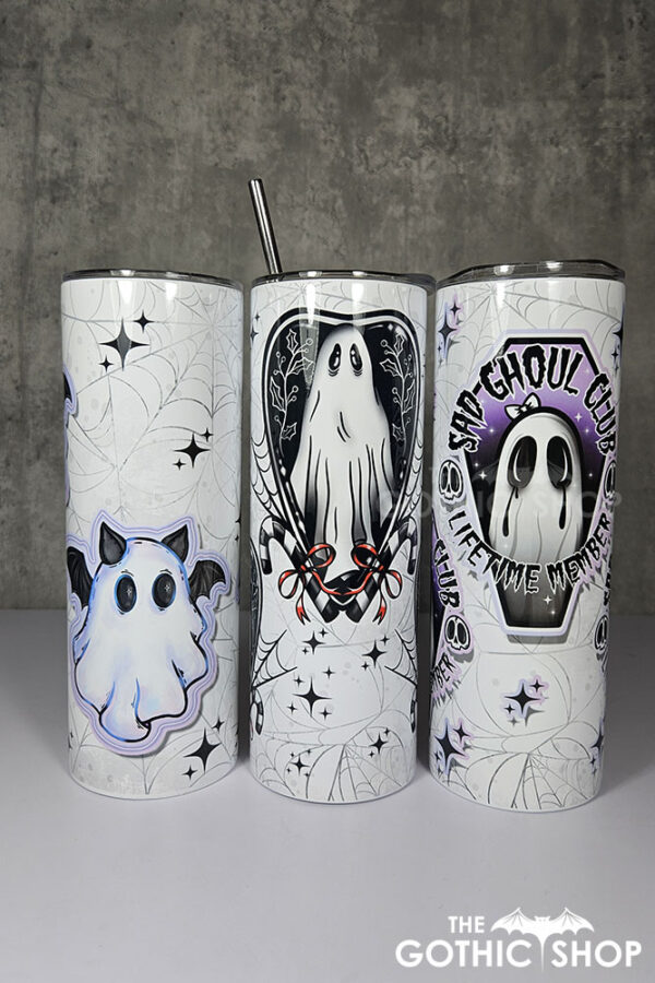 christmas spirit ghost candy canes gothic christmas 20oz straight tumbler