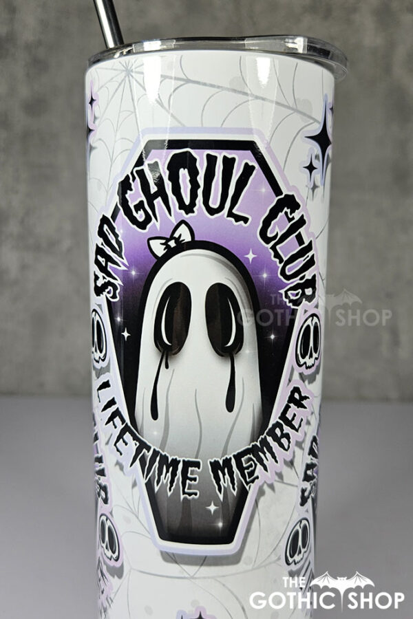 sad ghoul club lifetime member ghost gothic 20oz straight tumbler