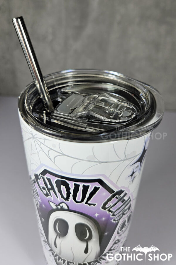 sad ghoul club lifetime member ghost gothic 20oz straight tumbler