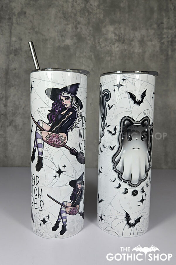 bad witch vibes gothic 20oz straight tumbler