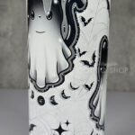 cat ghost crystal moon gothic 20oz straight tumbler