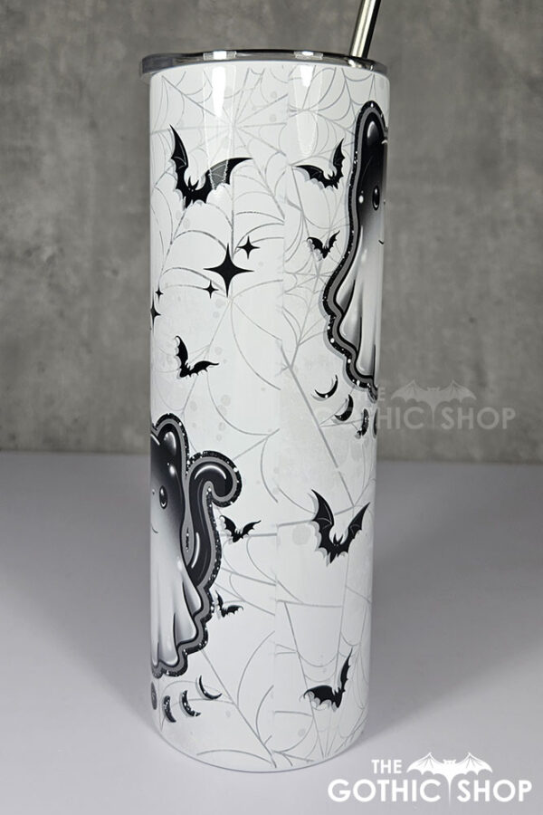 cat ghost crystal moon gothic 20oz straight tumbler