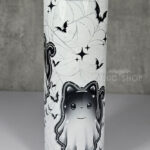 cat ghost crystal moon gothic 20oz straight tumbler