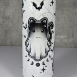 cat ghost crystal moon gothic 20oz straight tumbler