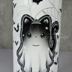 cat ghost crystal moon gothic 20oz straight tumbler