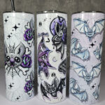 rosita bat purple rose cobwebs gothic 20oz straight tumbler