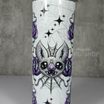 rosita bat purple rose cobwebs gothic 20oz straight tumbler