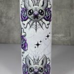 rosita bat purple rose cobwebs gothic 20oz straight tumbler